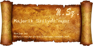 Majerik Szilvánusz névjegykártya